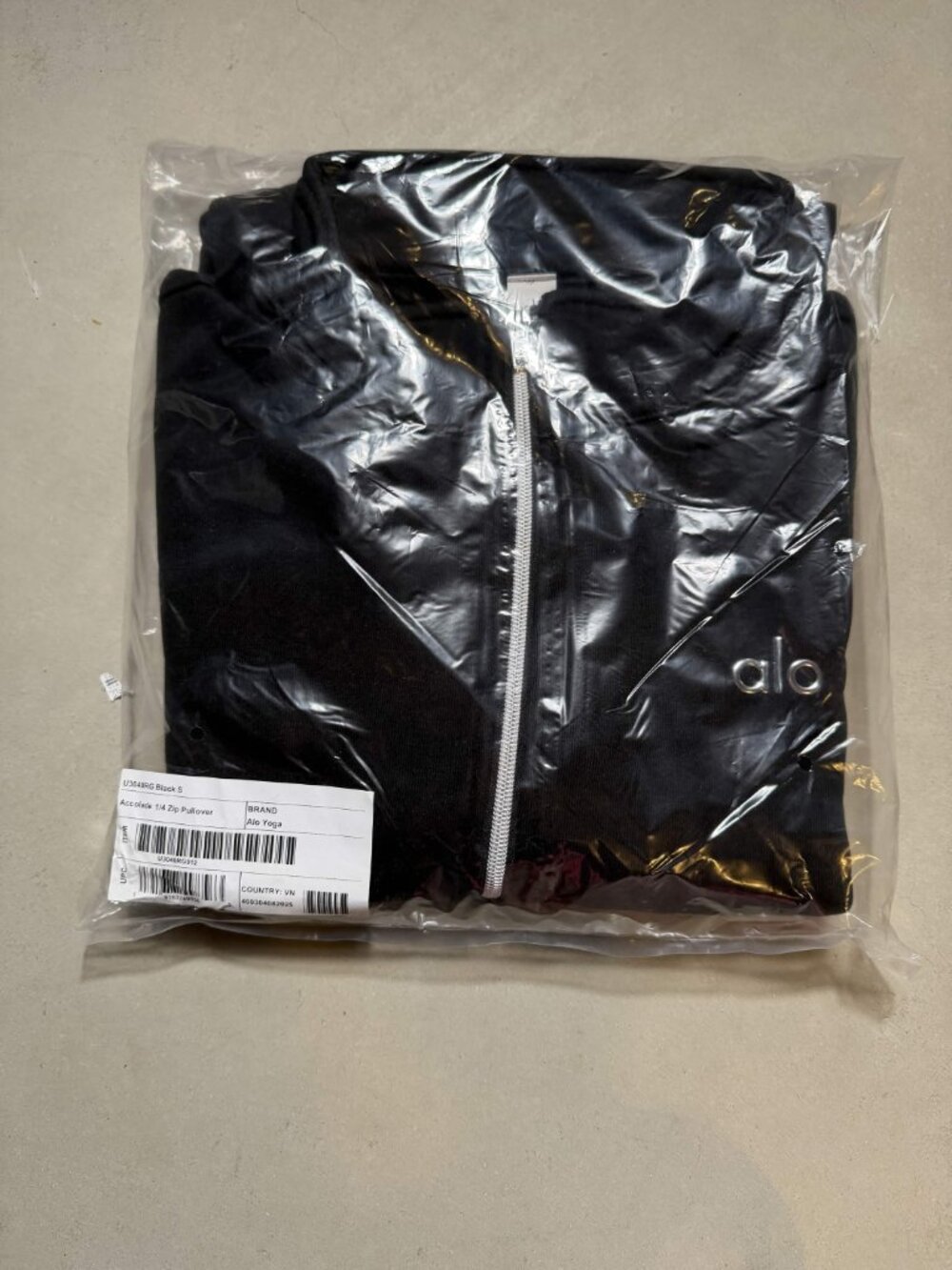 Alo Yoga Accolade Quarter Zip Pullover - Black NWT MSRP $148 Size XS - Picture 5 of 5